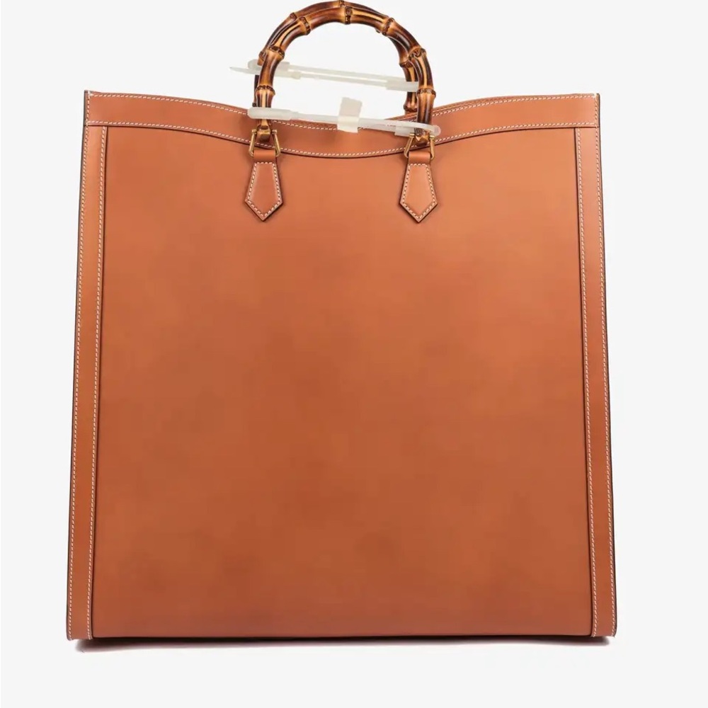 Gucci Leather Maxi bamboo Tote - Picture 3 of 6